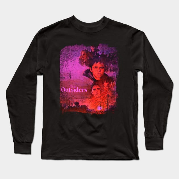 Ponyboys Diary Commemorate the Coming-of-Age Themes and Identity Struggles of Outsiders Long Sleeve T-Shirt by Amir Dorsman Tribal